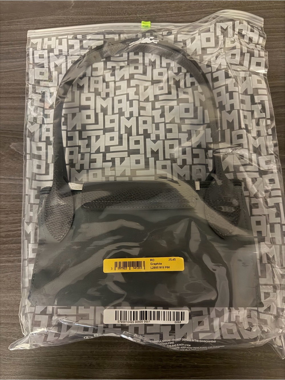 Longchamp Grey Le Pliage Shopping Modele Depose - Picture 4 of 5